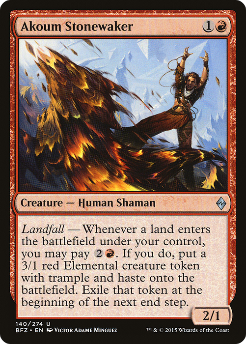 Akoum Stonewaker (BFZ-140) - uncommon - Foil