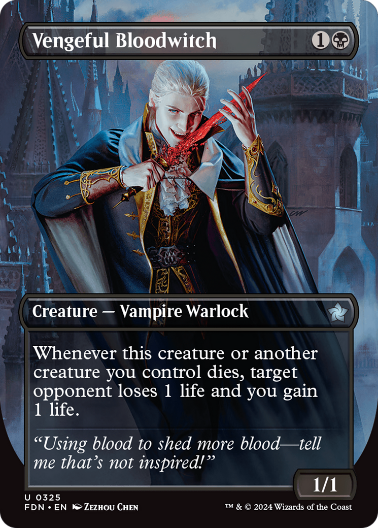Vengeful Bloodwitch (FDN-325) - uncommon (Borderless) - Foil