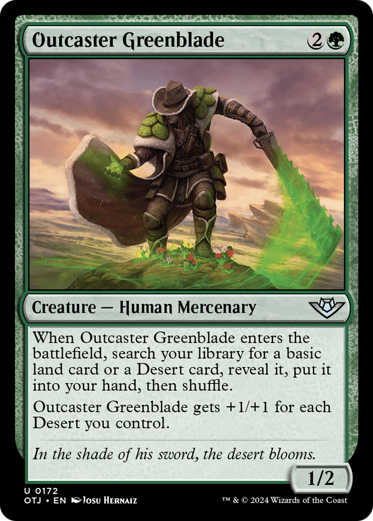 Outcaster Greenblade (OTJ-172) - uncommon - Foil