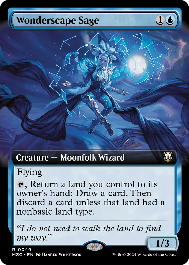 Wonderscape Sage (M3C-049) - rare: (Extended Art) - Foil