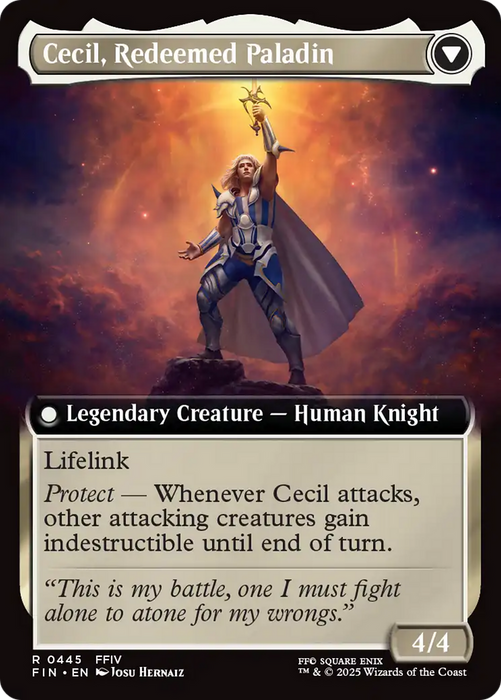 Cecil, Dark Knight // Cecil, Redeemed Paladin (FIN-445) - rare: (Extended Art)