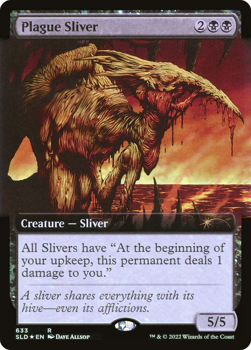 Plague Sliver (SLD-633) - rare: (Extended Art) - Foil