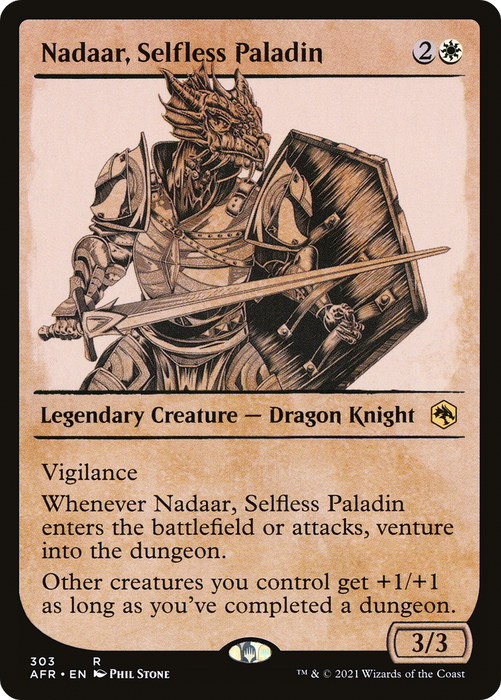 Nadaar, Selfless Paladin (AFR-303) - rare: (Showcase) - Foil