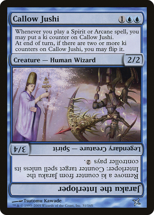 Callow Jushi // Jaraku the Interloper (BOK-031) - uncommon
