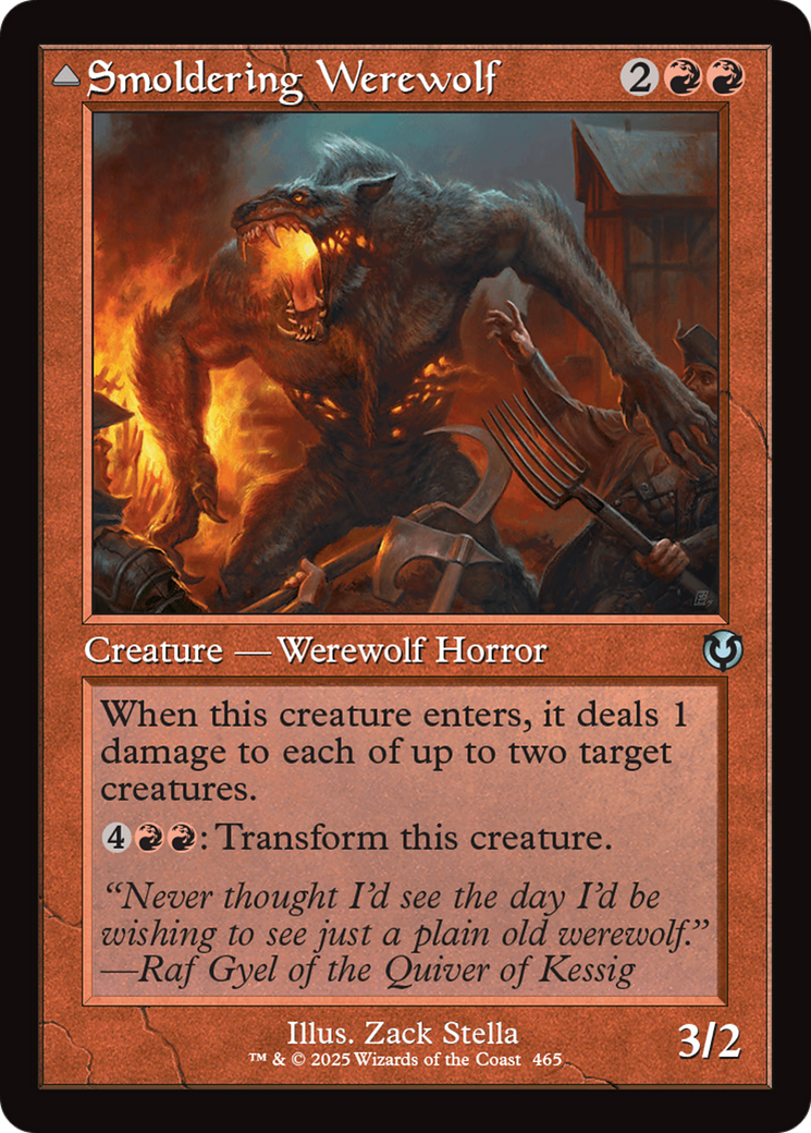 Smoldering Werewolf // Erupting Dreadwolf (INR-465) - uncommon - Foil