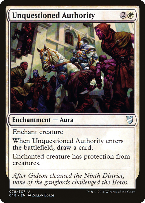 Unquestioned Authority (C18-078) - uncommon