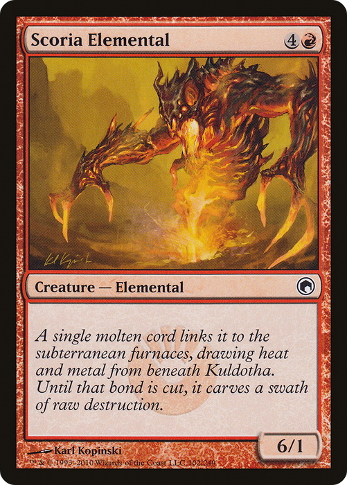 Scoria Elemental (SOM-102) - common - Foil