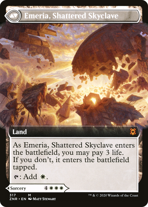 Emeria's Call // Emeria, Shattered Skyclave (ZNR-317) - mythic: (Extended Art)