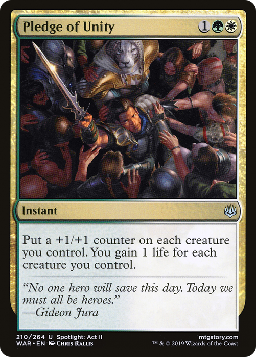 Pledge of Unity (WAR-210) - uncommon - Foil