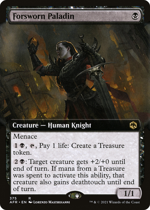 Forsworn Paladin (AFR-375) - rare: (Extended Art) - Foil