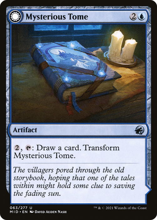 Mysterious Tome // Chilling Chronicle (MID-063) - uncommon: (Double Faced Transform) - Foil