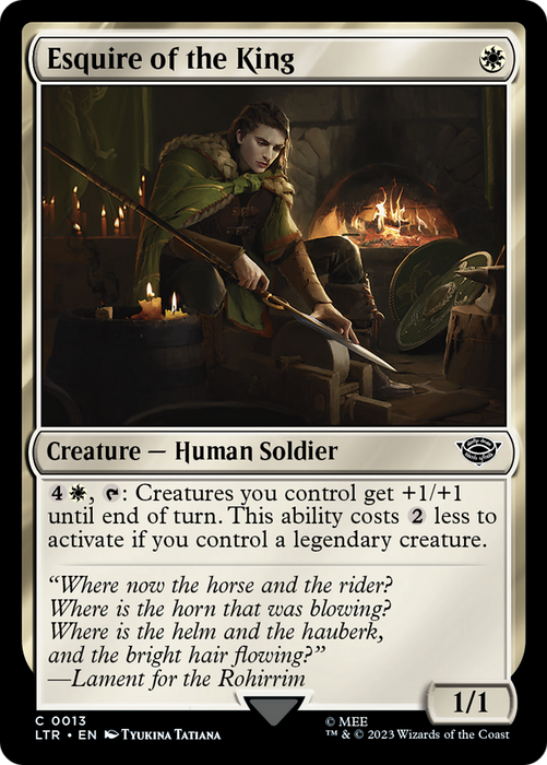 Esquire of the King (LTR-013) - common