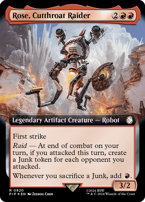 Rose, Cutthroat Raider (PIP-920) - rare: (Extended Art) - Foil