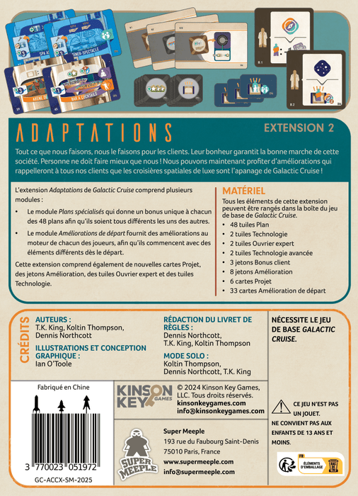 Galactic Cruise: Accommodations (French)