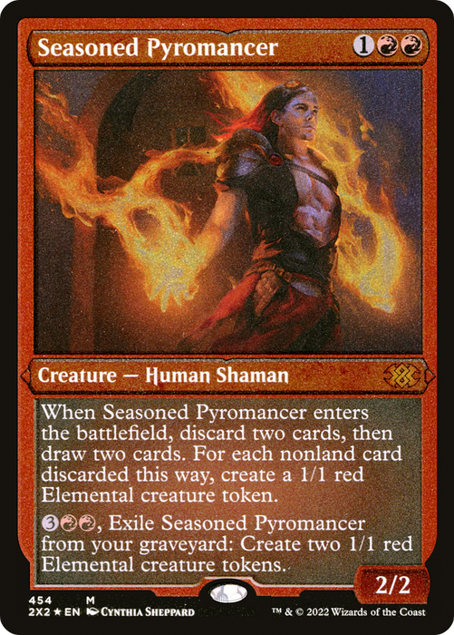 Seasoned Pyromancer (2X2-454) - mythic - Etched Foil