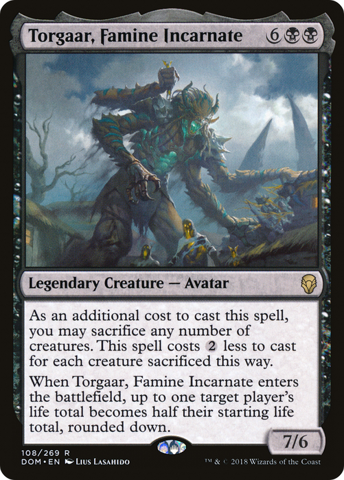 Torgaar, Famine Incarnate (DOM-108) - rare - Foil
