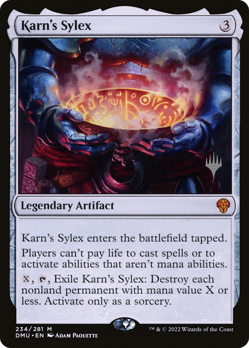 Karn's Sylex (PPDMU-234P) - mythic