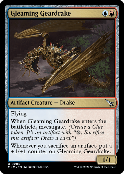 Gleaming Geardrake (MKM-205) - uncommon