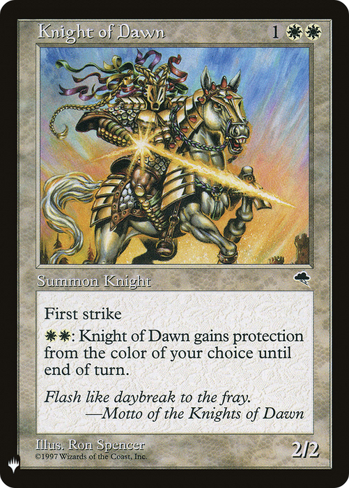 Knight of Dawn (LIST-TMP-26) - uncommon