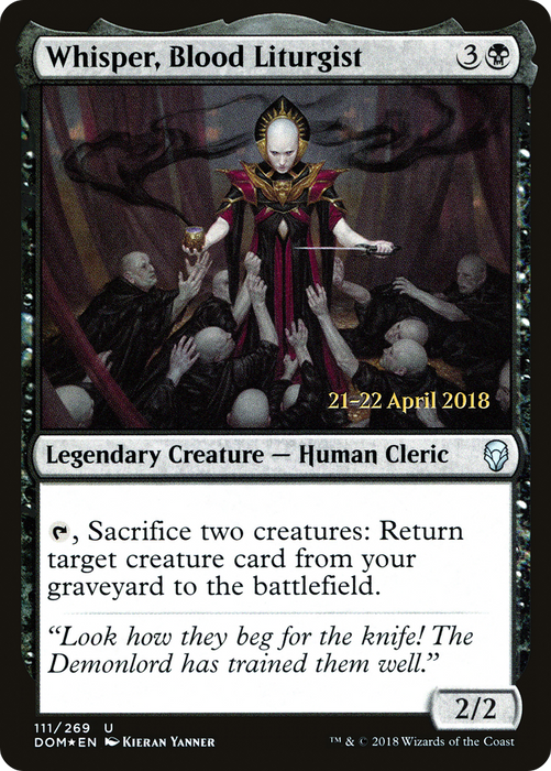 Whisper, Blood Liturgist (PRE-111S) - uncommon - Foil
