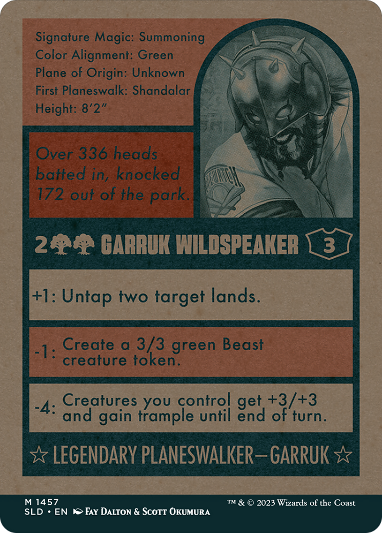 Garruk Wildspeaker // Garruk Wildspeaker (SLD-1457) - mythic: (Full Art) (Borderless) - Foil