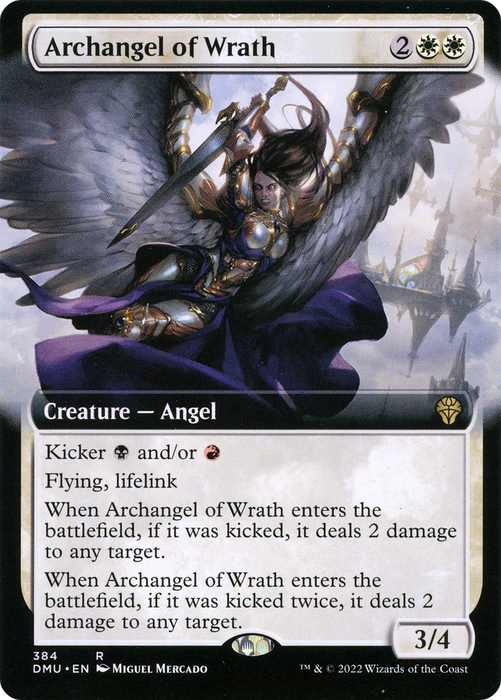 Archangel of Wrath (DMU-384) - rare: (Extended Art) - Foil