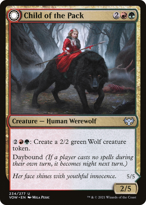 Child of the Pack // Savage Packmate (VOW-234) - uncommon: (Double Faced Transform) - Foil
