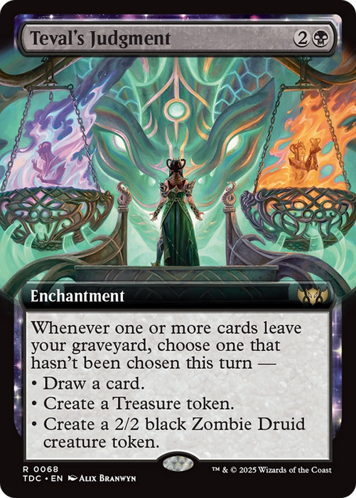Teval's Judgment (TDC-068) - rare: (enchantment, Extended Art)
