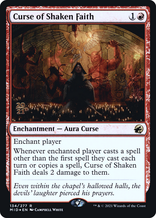 Curse of Shaken Faith (PRE-134S) - rare - Foil