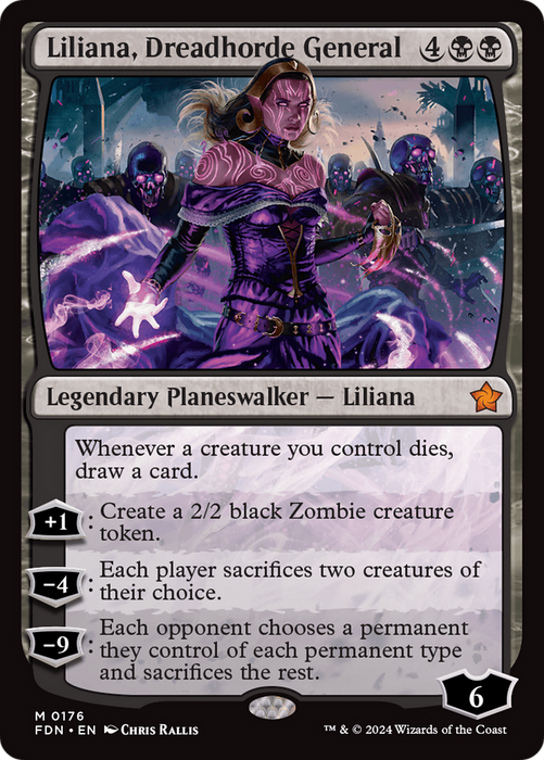 Liliana, Dreadhorde General (FDN-176) - mythic - Foil