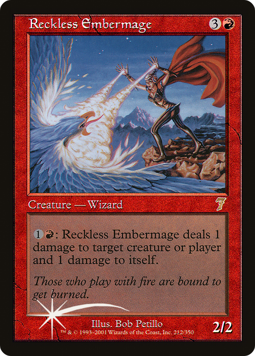 Reckless Embermage (7ED-212★) - rare - Foil