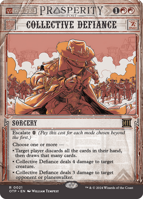 Collective Defiance (OTP-021) - rare: (Showcase) (Borderless) - Foil