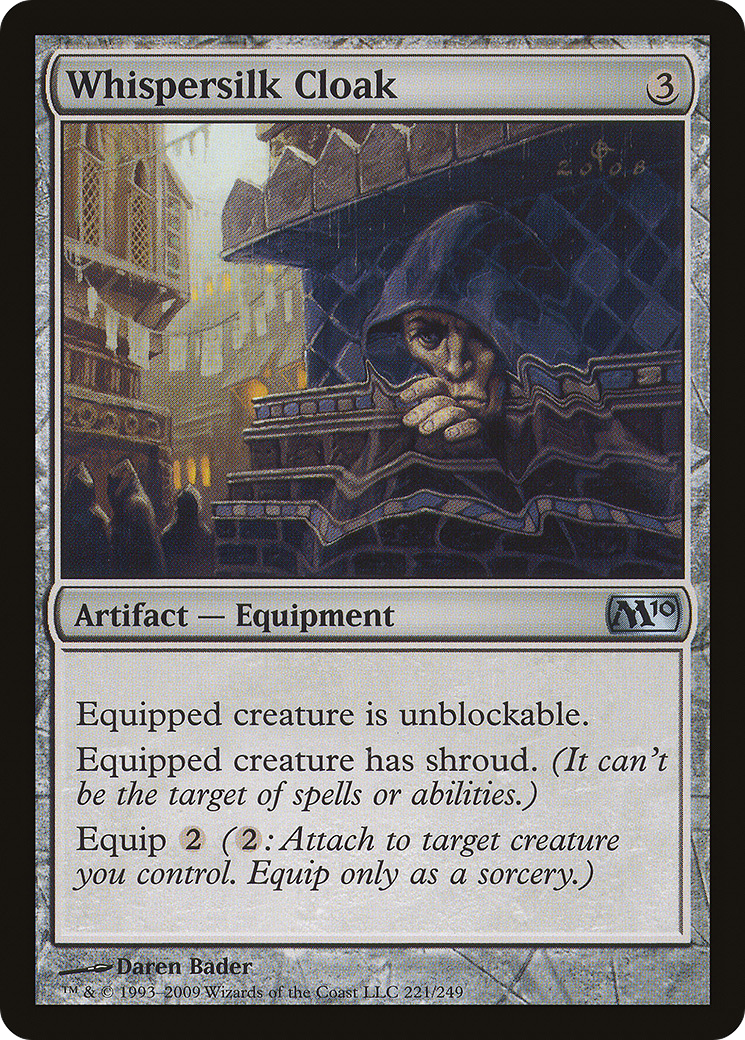 Whispersilk Cloak (M10-221) - uncommon