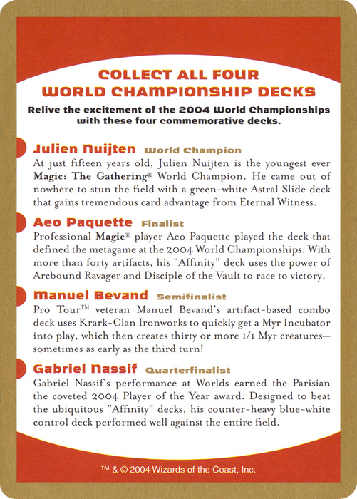 2004 World Championships Ad (WCD-000) - common