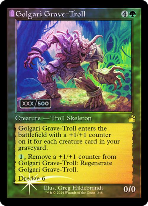 Golgari Grave-Troll (RVR-348Z) - rare: (tombstone) - Foil