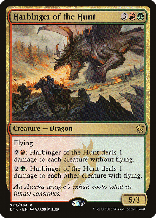 Harbinger of the Hunt (DTK-223) - rare - Foil
