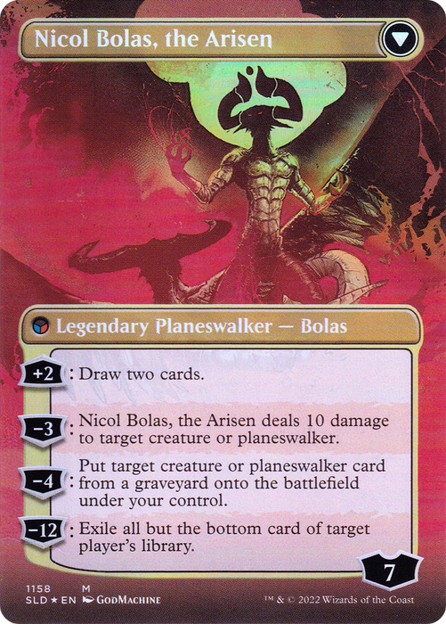 Nicol Bolas, the Ravager // Nicol Bolas, the Arisen (SLD-1158) - mythic (Borderless) - Foil
