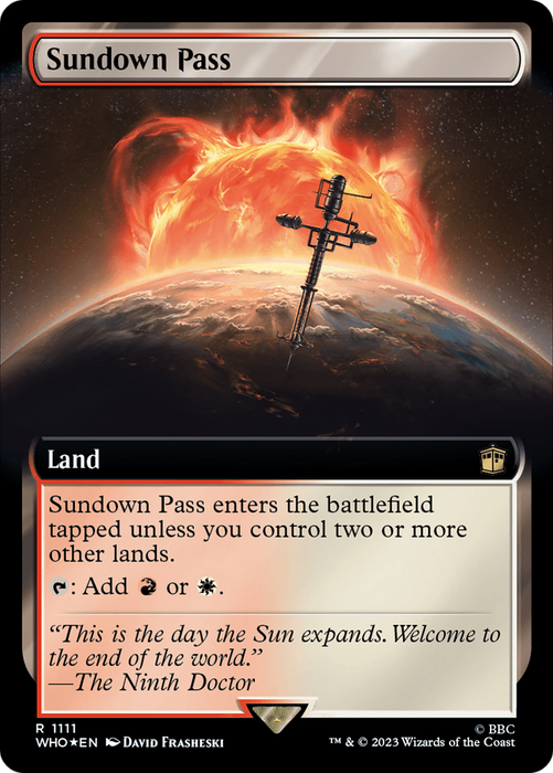 Sundown Pass (WHO-1111) - rare: (Extended Art) - Foil
