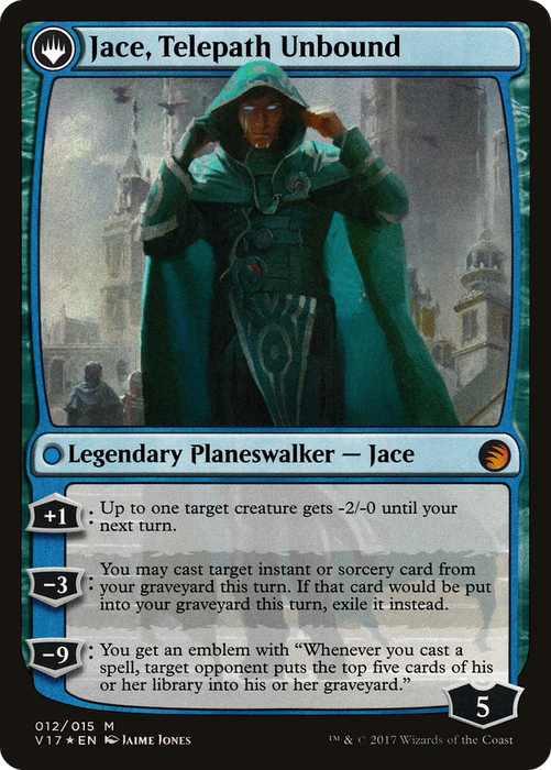 Jace, Vryn's Prodigy // Jace, Telepath Unbound (V17-012) - mythic: (originpwdfc) - Foil