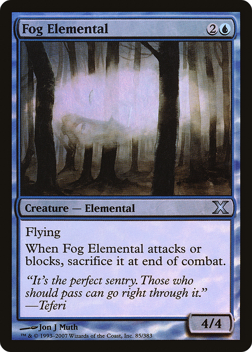 Fog Elemental (10E-85★) - uncommon - Foil