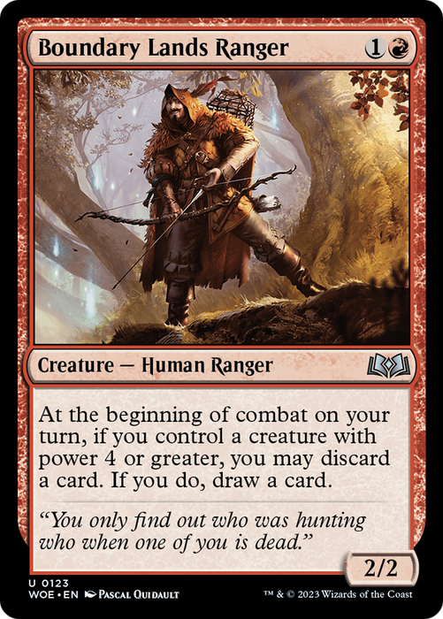 Boundary Lands Ranger (WOE-123) - uncommon - Foil