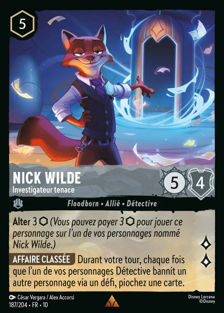 Nick Wilde - Investigateur tenace (187/204) - LDLP - Rare - Cold Foil