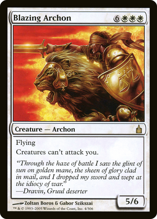 Blazing Archon (RAV-004) - rare