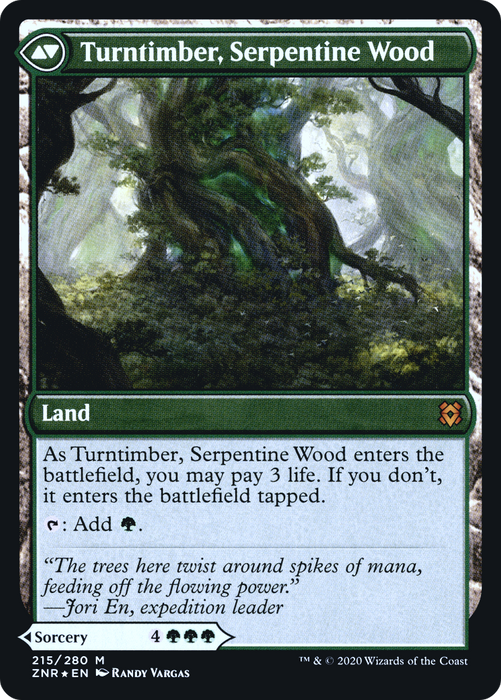 Turntimber Symbiosis // Turntimber, Serpentine Wood (PRE-215S) - mythic - Foil