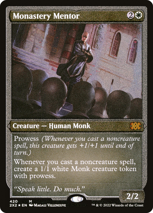 Monastery Mentor (2X2-420) - mythic - Etched Foil
