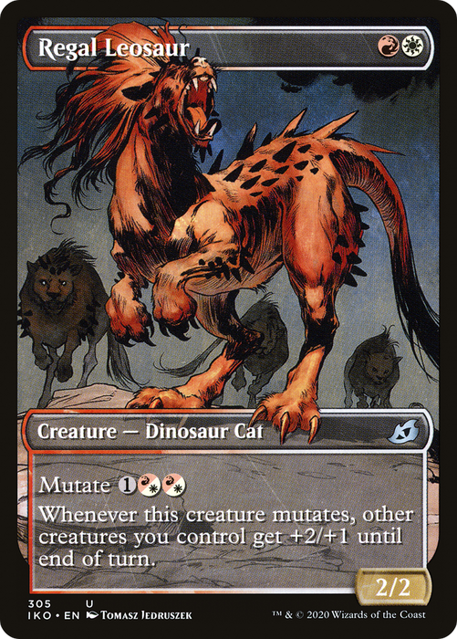 Regal Leosaur (IKO-305) - uncommon: (Showcase) - Foil