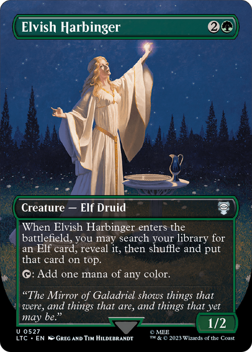 Elvish Harbinger (LTC-527) - uncommon (Borderless) - Foil