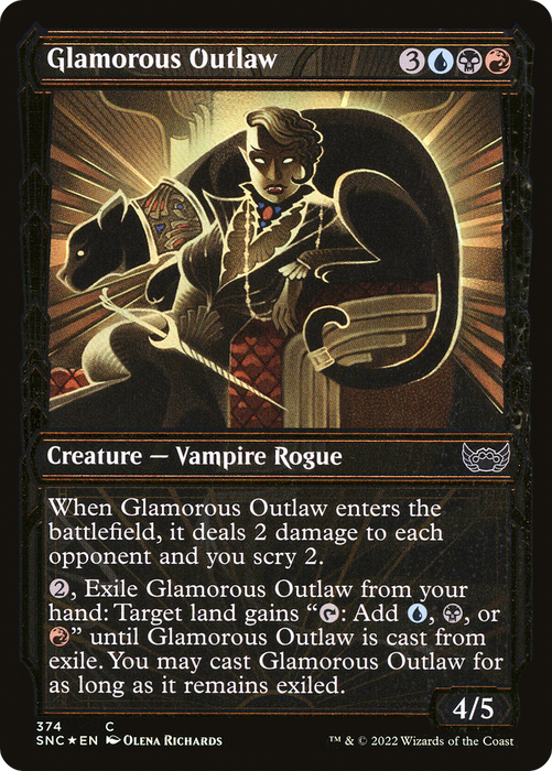 Glamorous Outlaw (SNC-374) - common: (Showcase) - Foil
