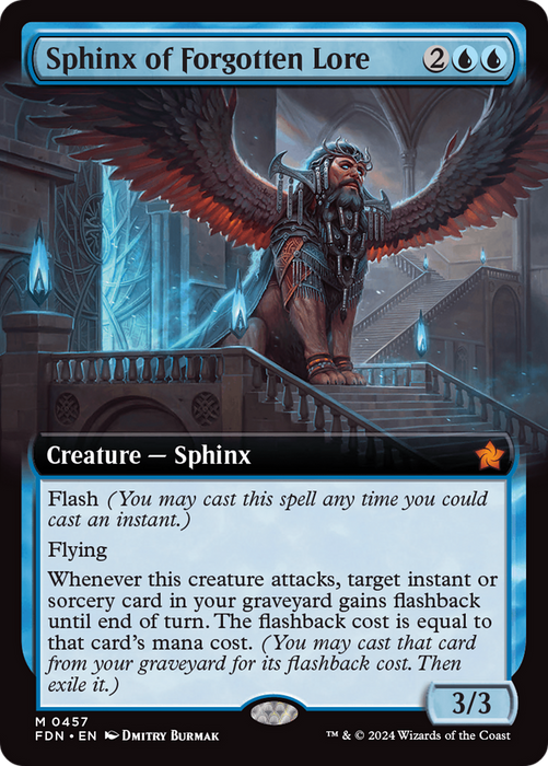 Sphinx of Forgotten Lore (FDN-457) - mythic: (Extended Art)