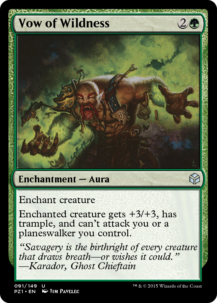 Vow of Wildness (PZ1-091) - uncommon - Foil